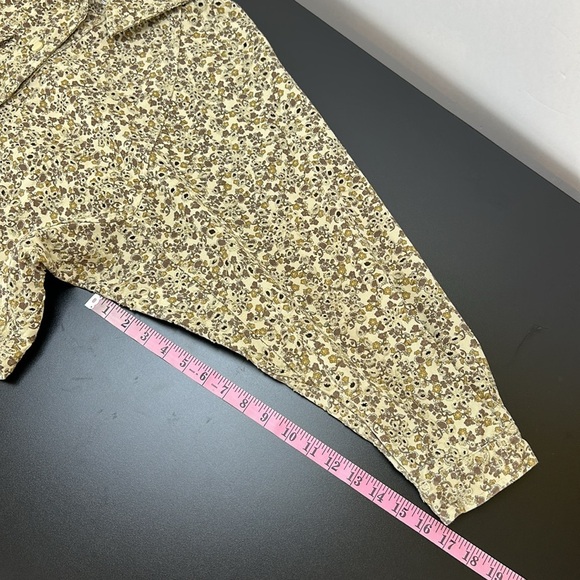 Solitaire Floral Print Allover Eyelets Snap Front Crop Jacket XL Dolman Sleeves - Picture 11 of 14